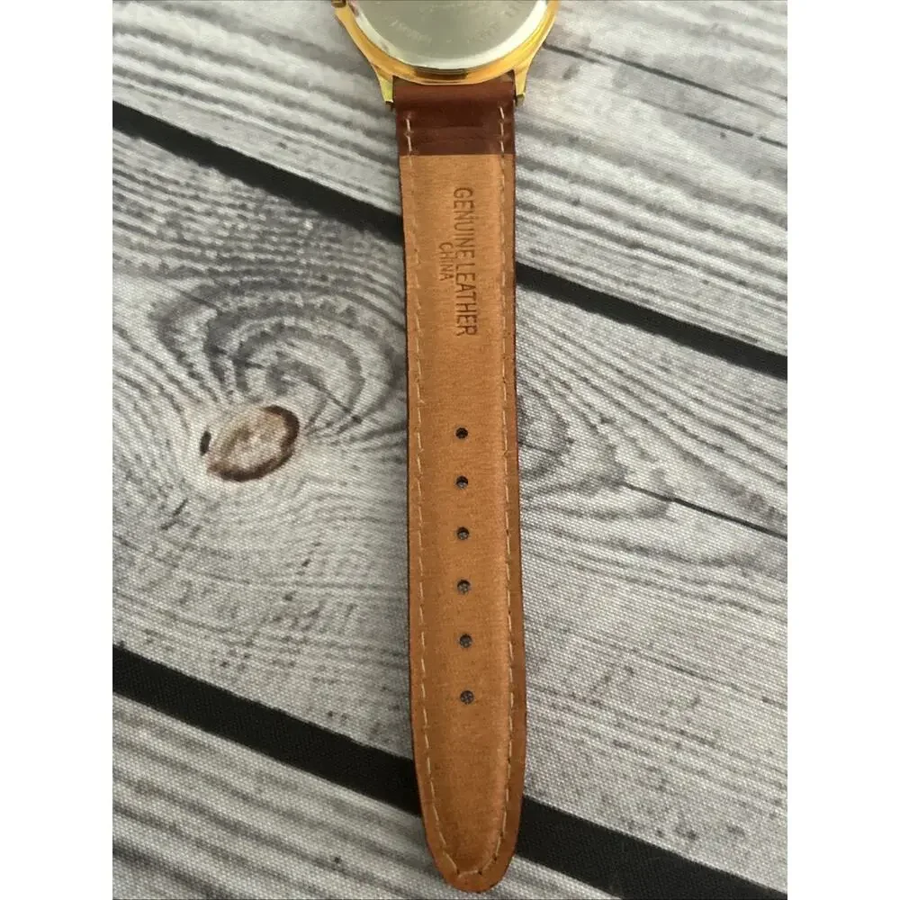 Wells Fargo Gold Tone Brown Band Women’s Quartz Watch